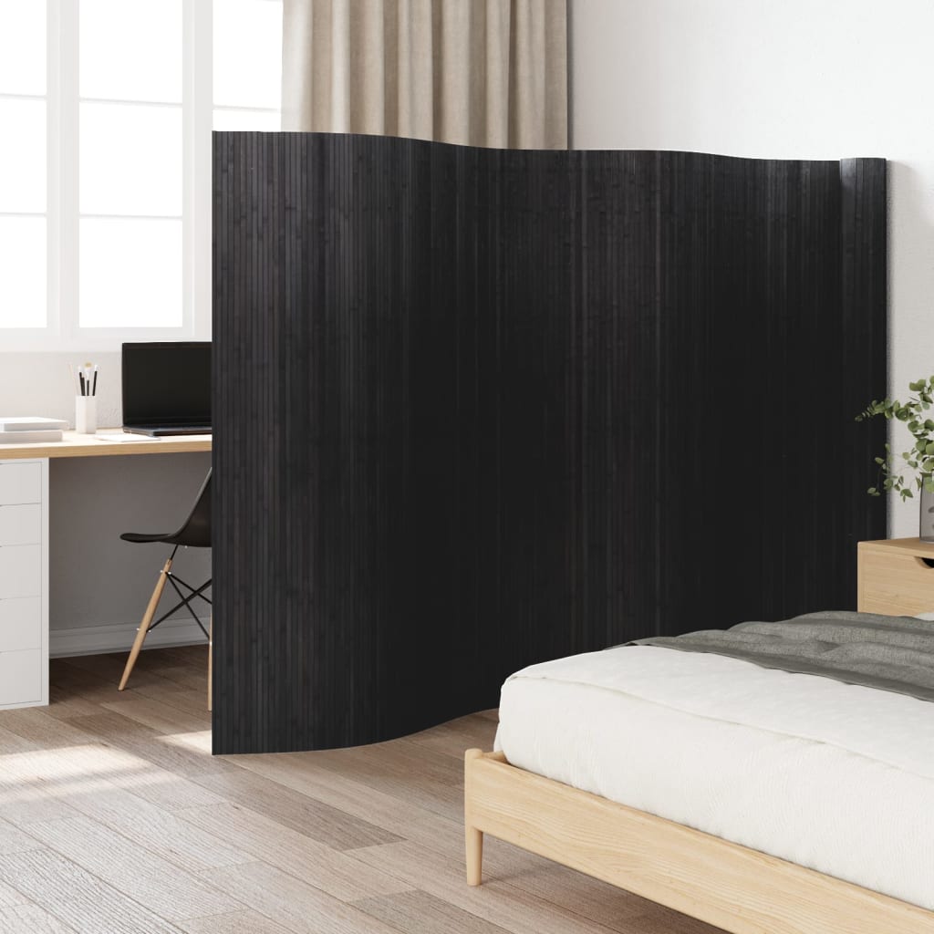 Paravent Grau Breite 800 cm Höhe 165 cm Bambus