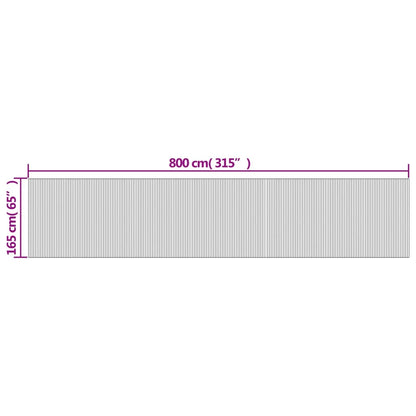 Paravent Dunkelbraun Breite 800 cm Höhe 165 cm Bambus