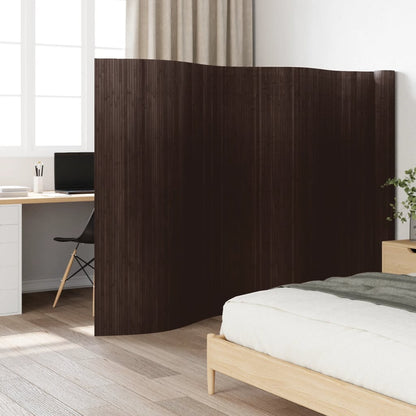 Paravent Dunkelbraun Breite 800 cm Höhe 165 cm Bambus