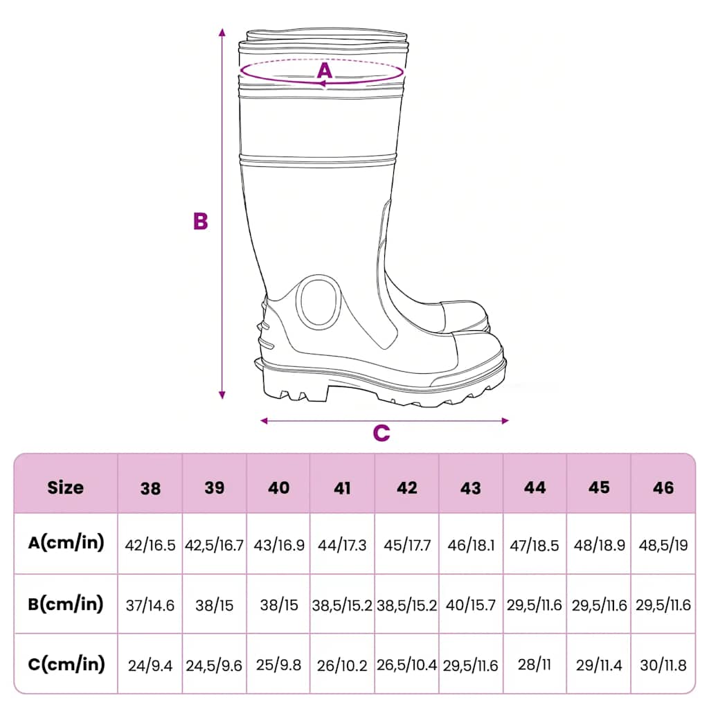 Gummistiefel Schwarz Größe 46 PVC