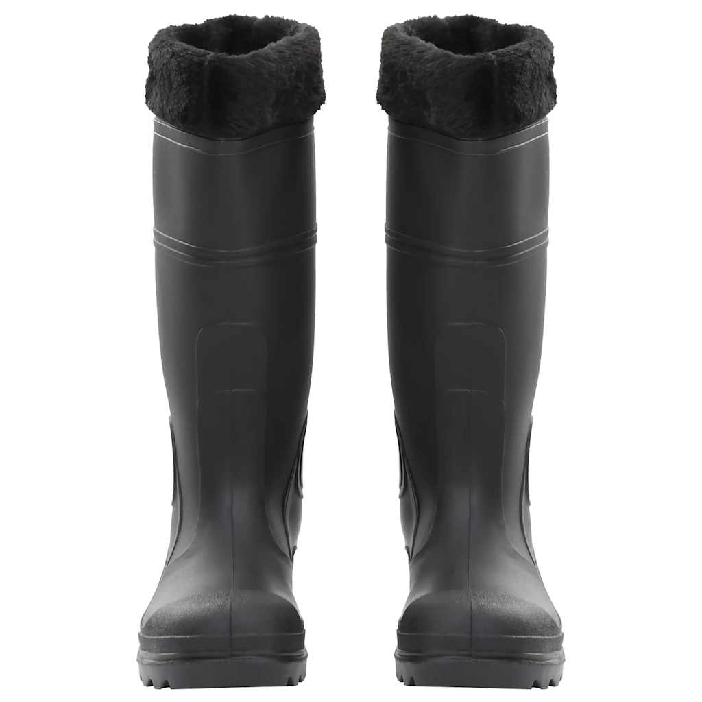 Gummistiefel mit Herausnehmbarem Innenfutter Schwarz Gr. 39 PVC