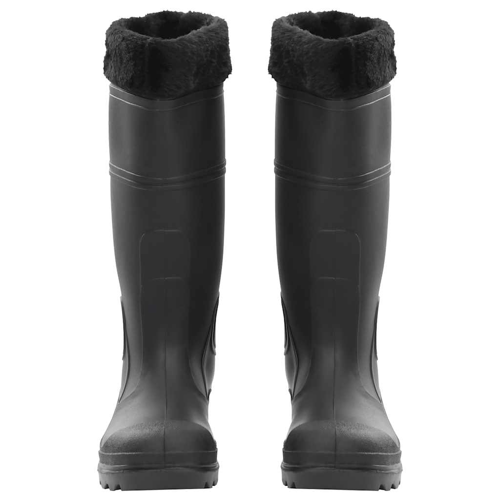 Gummistiefel mit Herausnehmbarem Innenfutter Schwarz Gr. 40 PVC