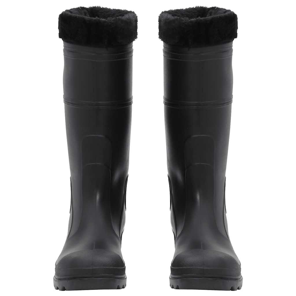 Gummistiefel mit Herausnehmbarem Innenfutter Schwarz Gr. 43 PVC