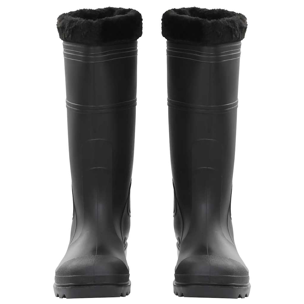 Gummistiefel mit Herausnehmbarem Innenfutter Schwarz Gr. 45 PVC