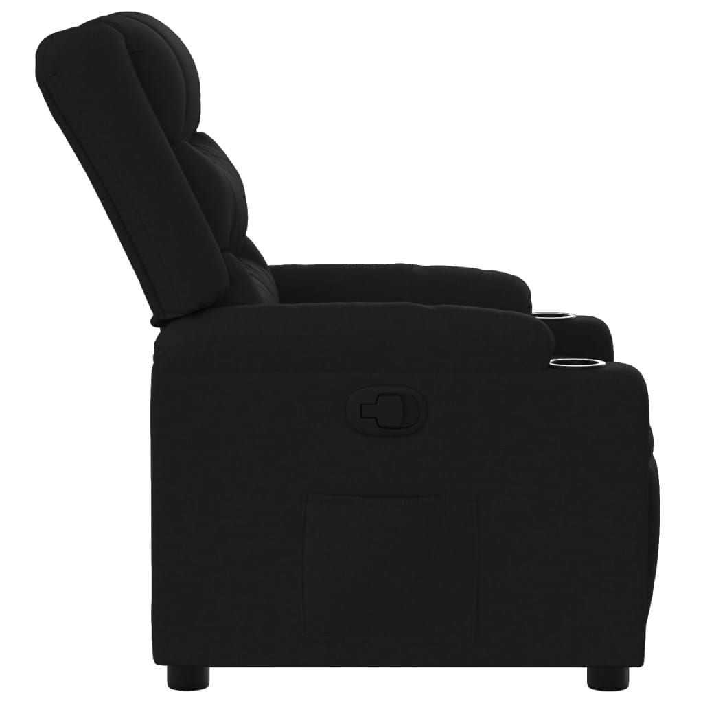 Fauteuil de relaxation tissu noir