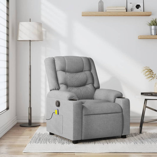 Fauteuil de massage tissu gris clair