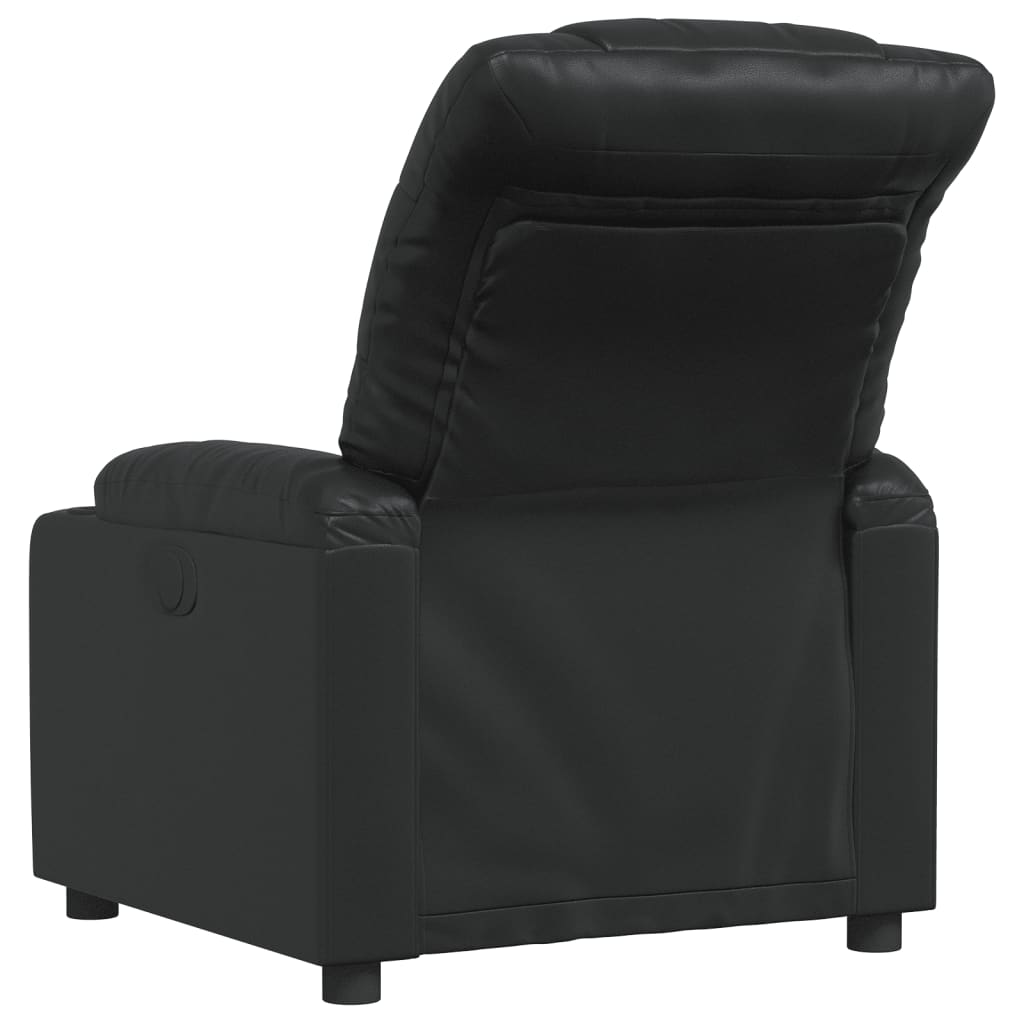 Fauteuil de relaxation simili cuir noir