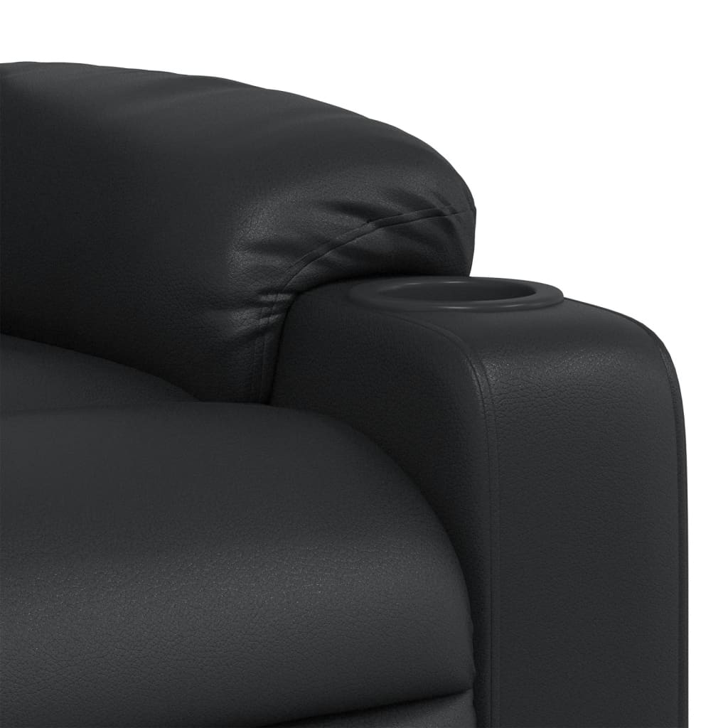 Fauteuil de relaxation simili cuir noir