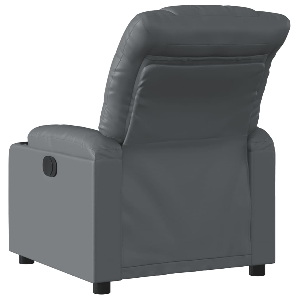 Fauteuil de relaxation simili cuir gris