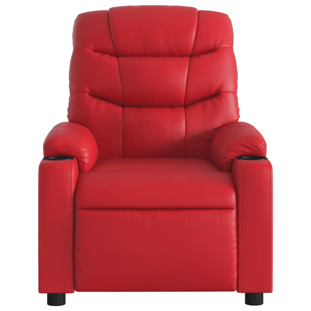 Fauteuil de relaxation simili cuir rouge