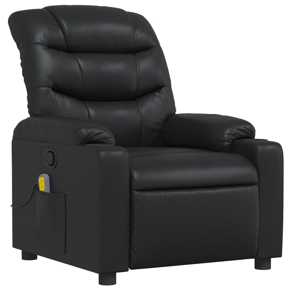 Fauteuil de massage simili cuir noir