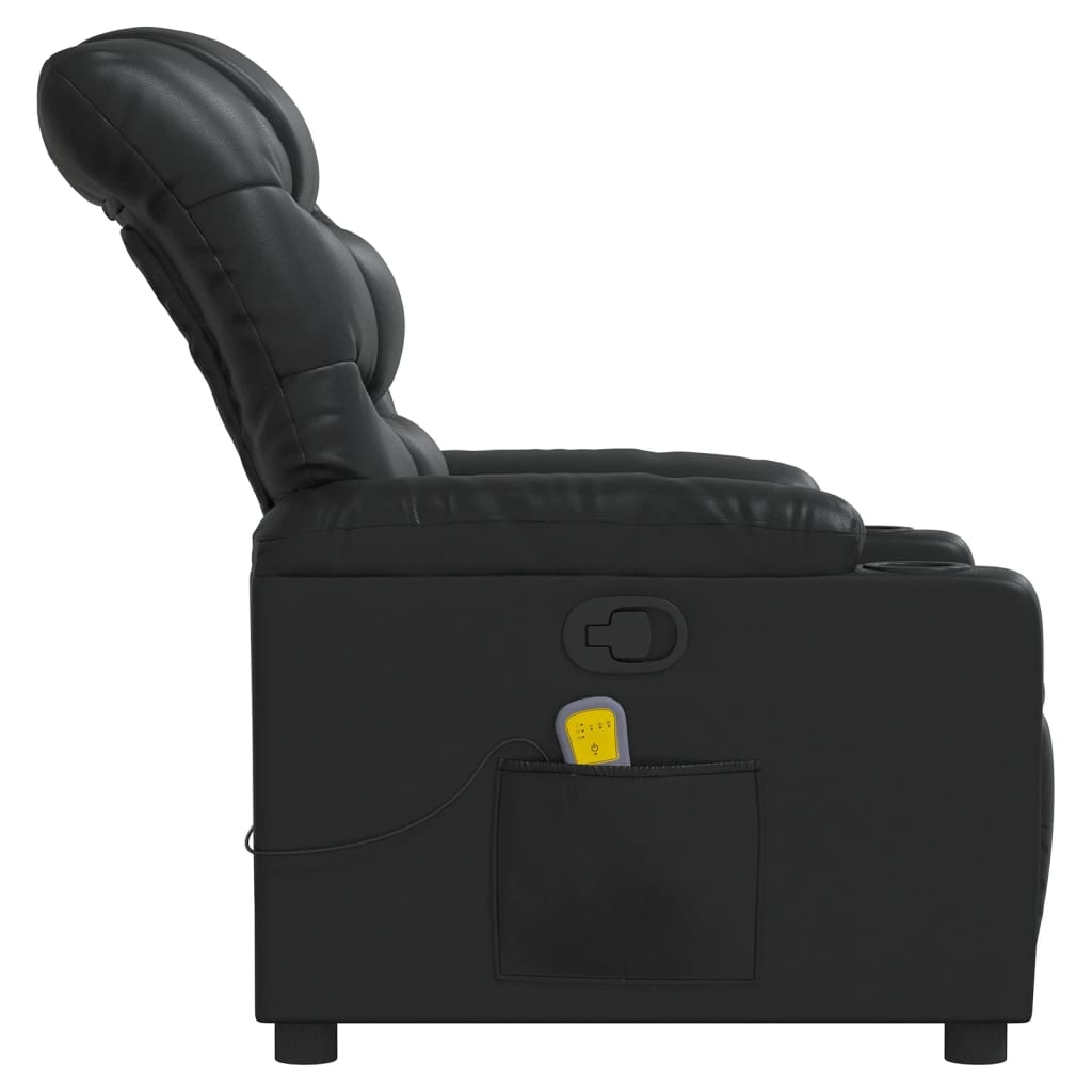 Fauteuil de massage simili cuir noir