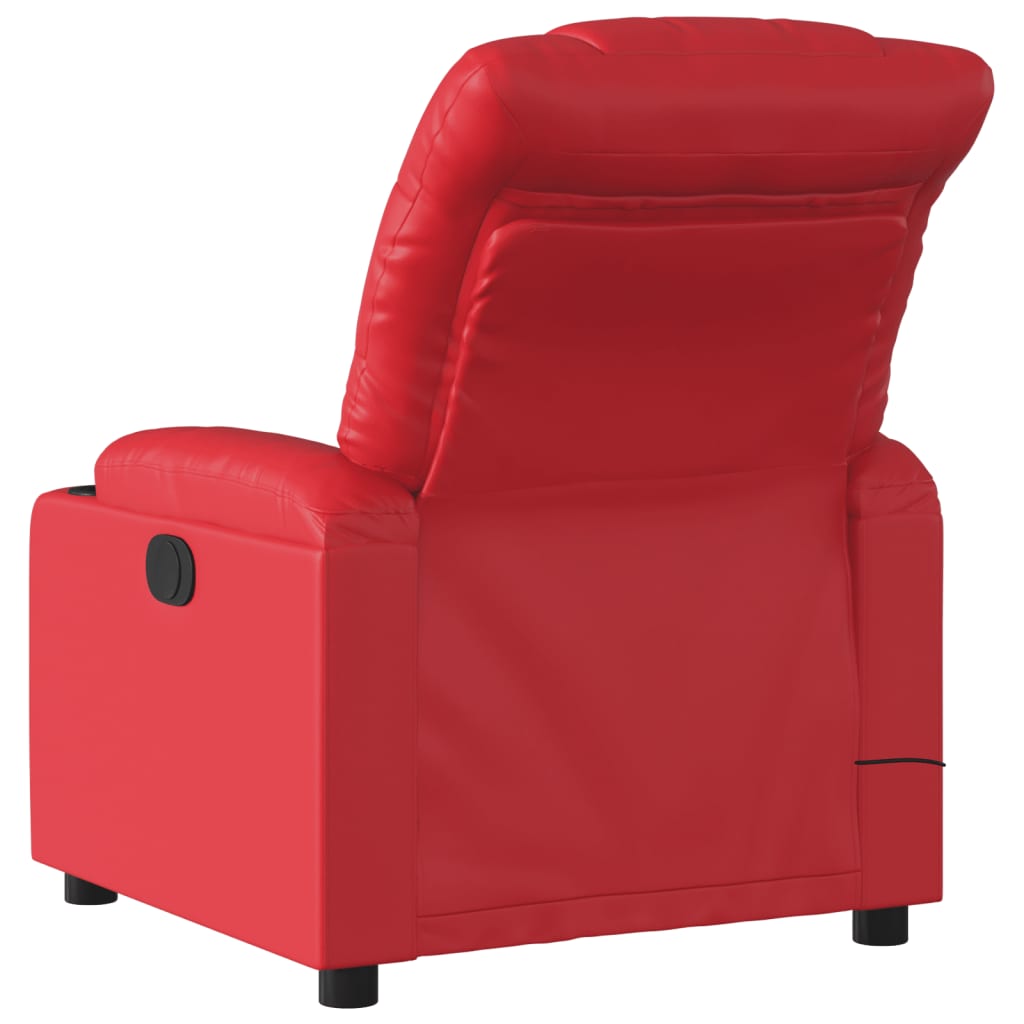 Fauteuil de massage simili cuir rouge