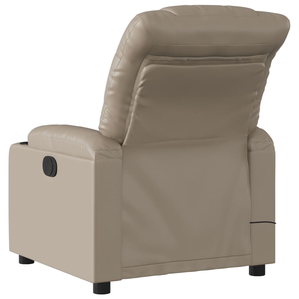 Fauteuil de massage simili cuir marron cappuccino