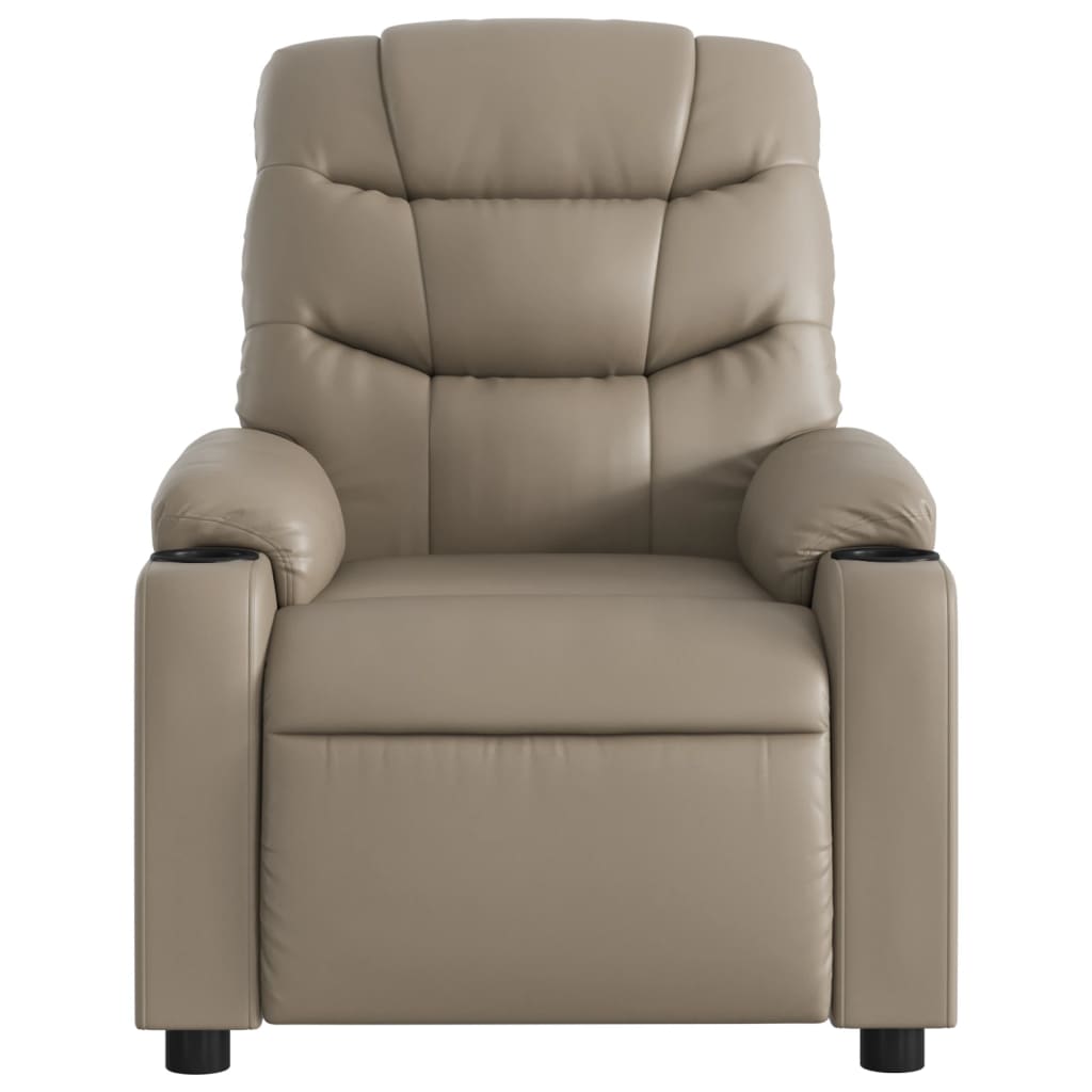 Fauteuil de massage simili cuir marron cappuccino