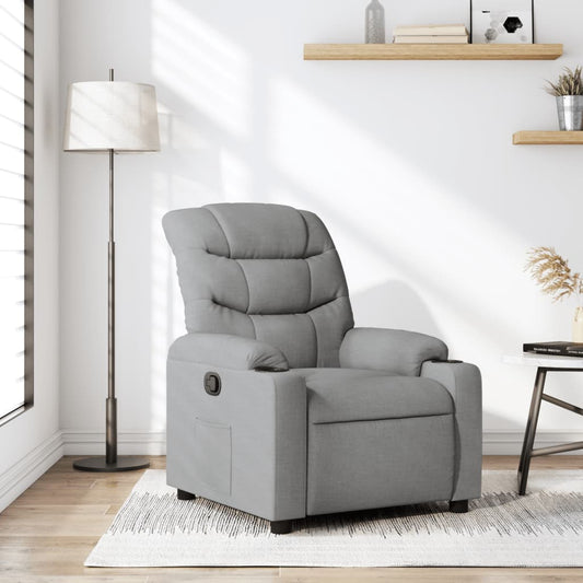 Fauteuil de relaxation tissu gris clair