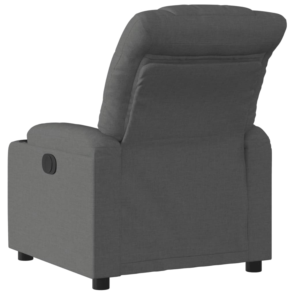 Fauteuil de relaxation tissu gris foncé