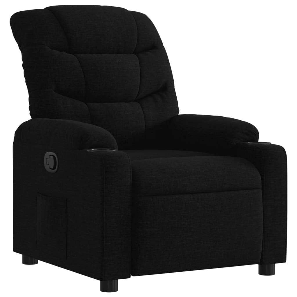 Fauteuil de relaxation tissu noir