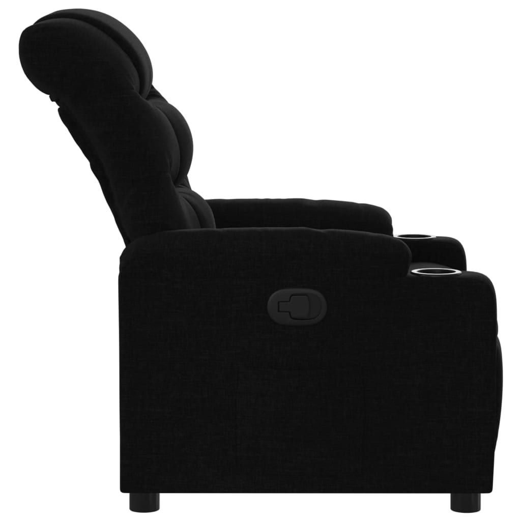 Fauteuil de relaxation tissu noir