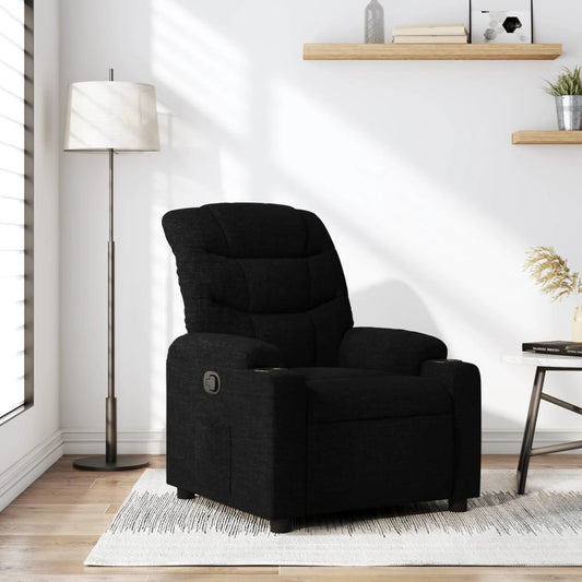 Fauteuil de relaxation tissu noir