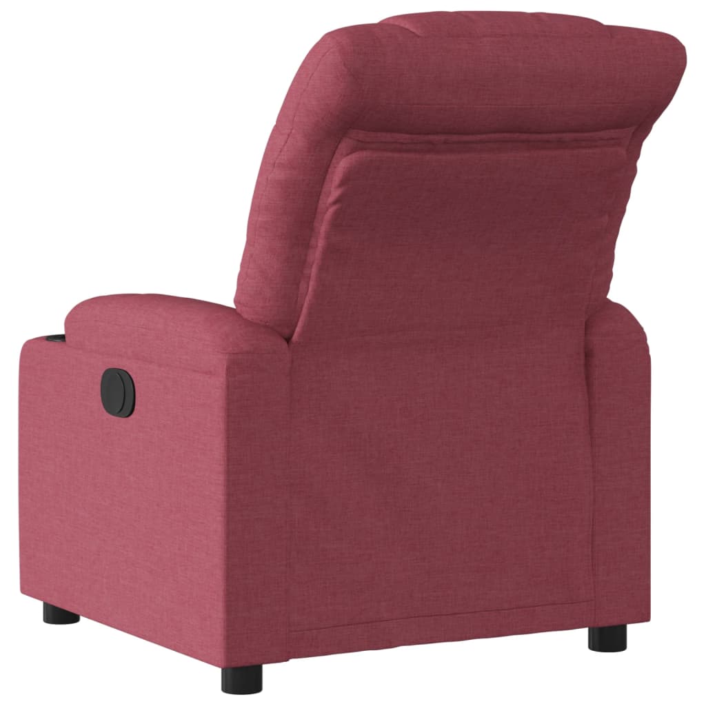 Fauteuil de relaxation tissu rouge vin