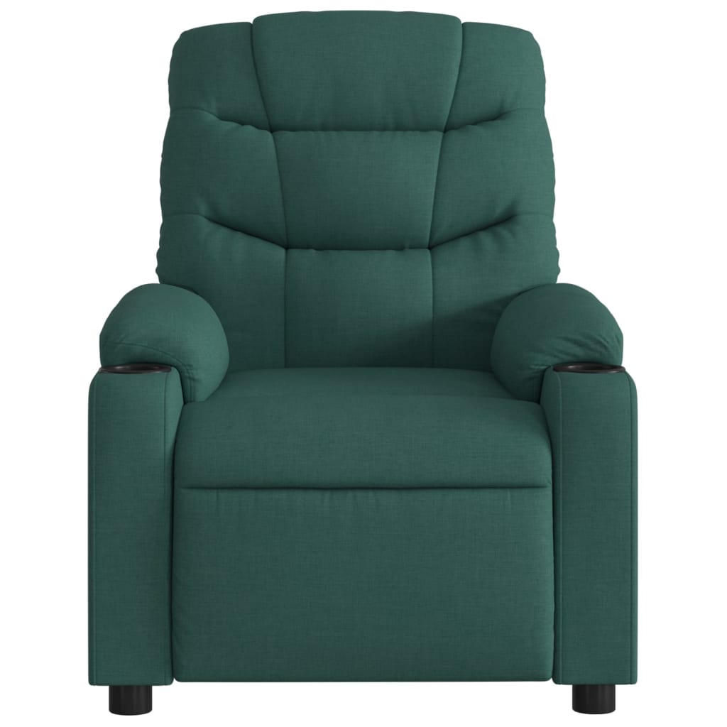 Fauteuil de relaxation tissu vert foncé