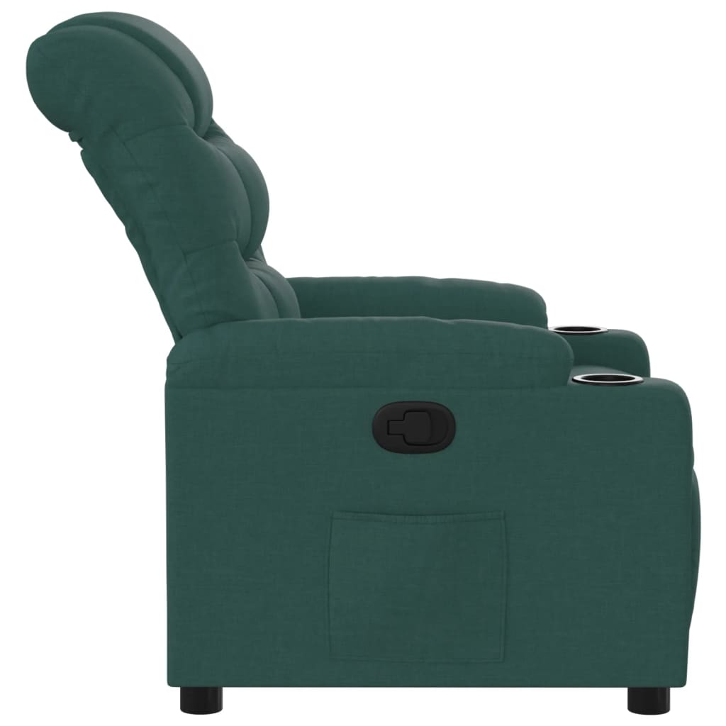 Fauteuil de relaxation tissu vert foncé