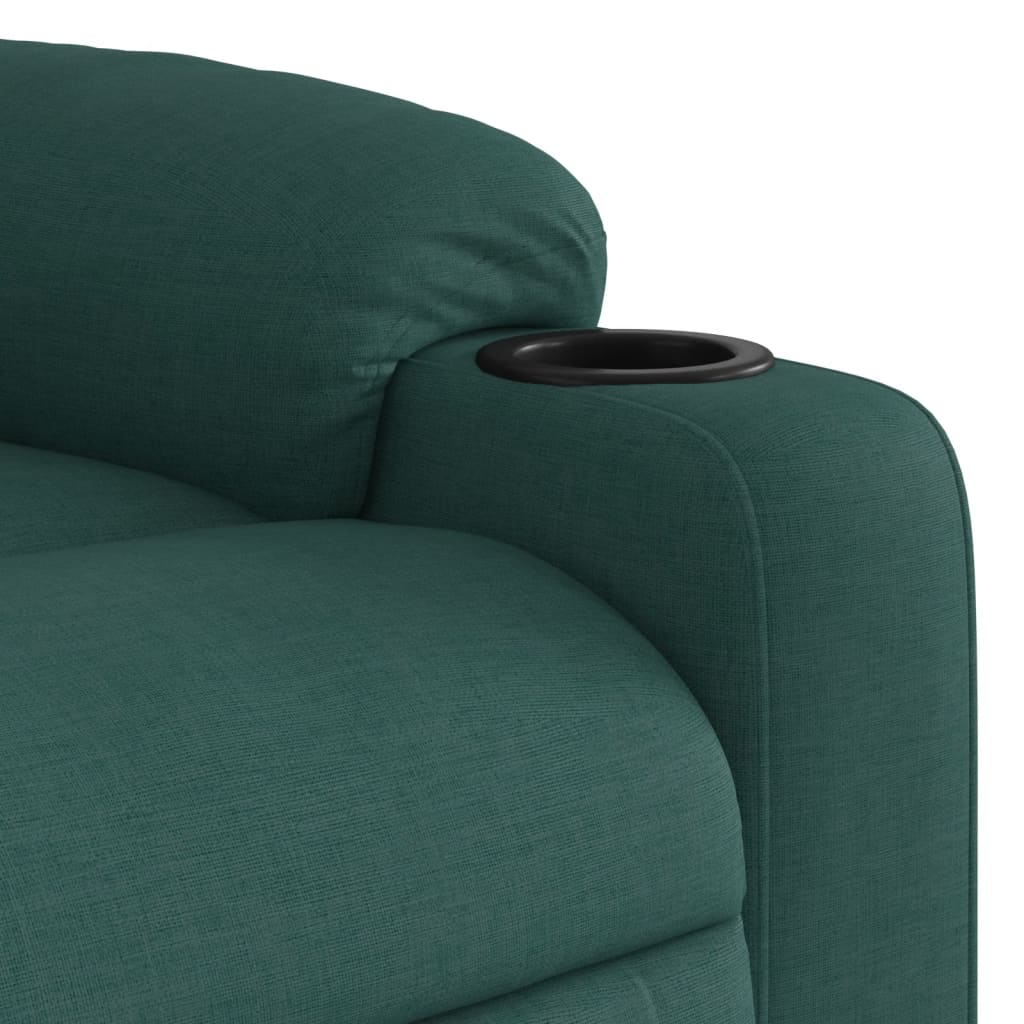 Fauteuil de relaxation tissu vert foncé