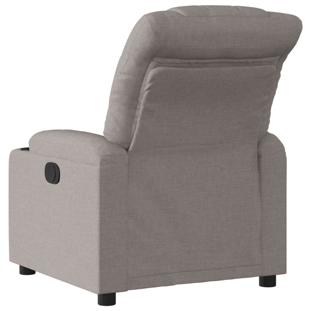 Fauteuil relax tissu taupe