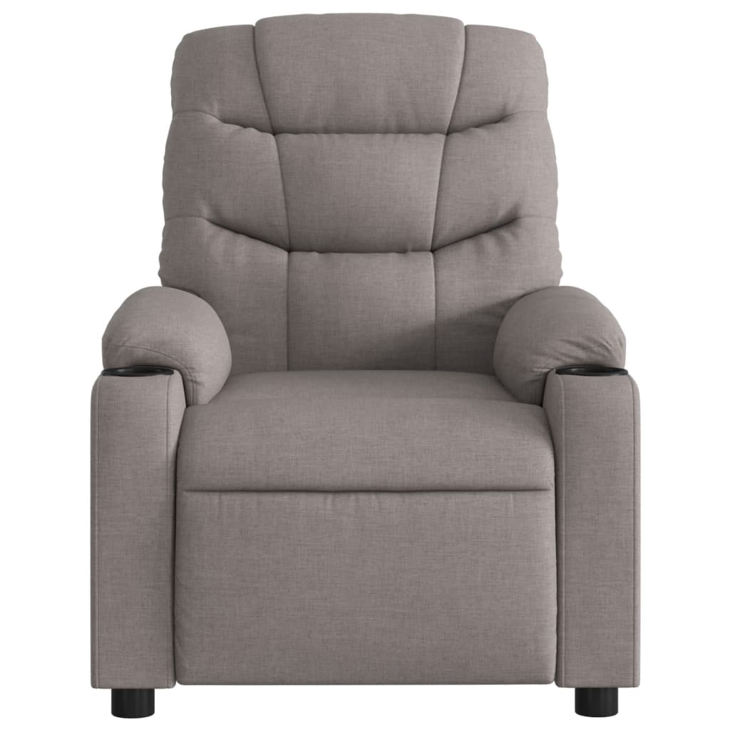 Fauteuil relax tissu taupe