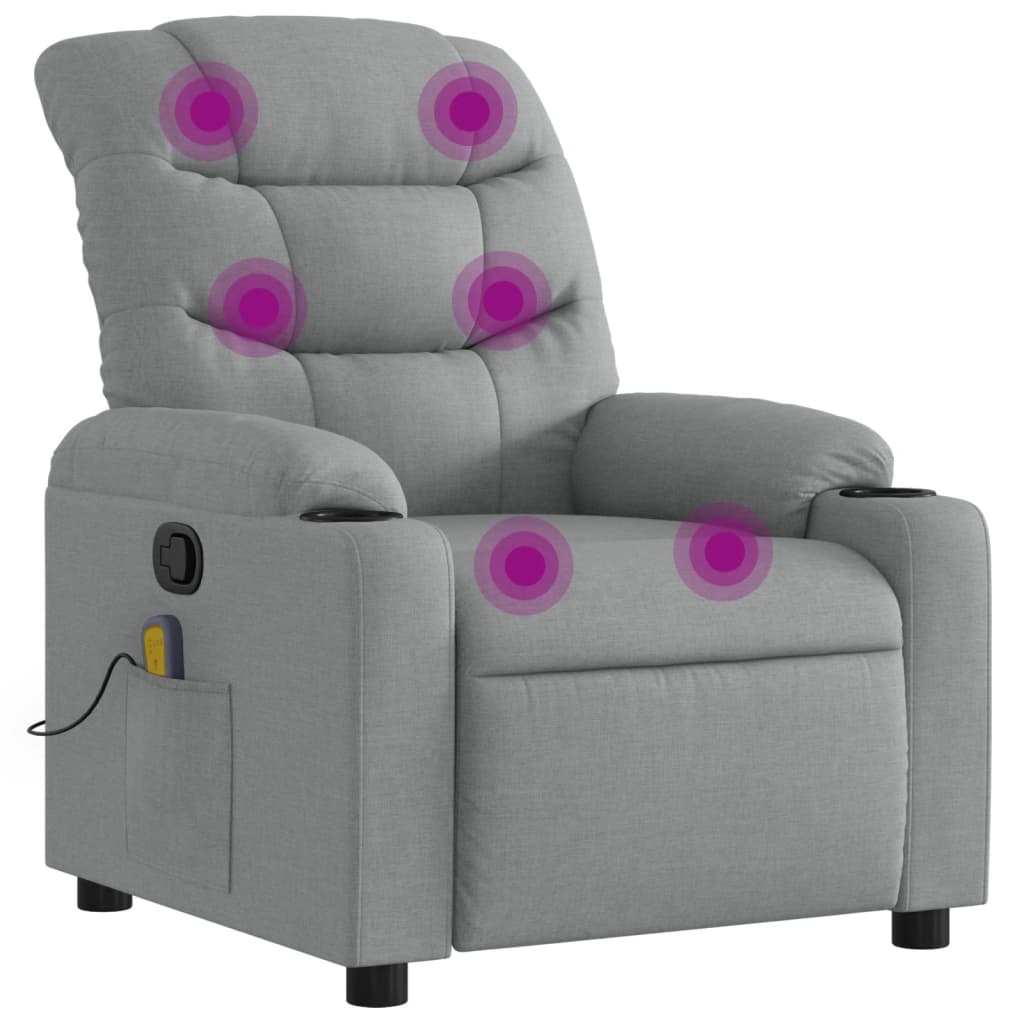 Fauteuil de massage tissu gris clair