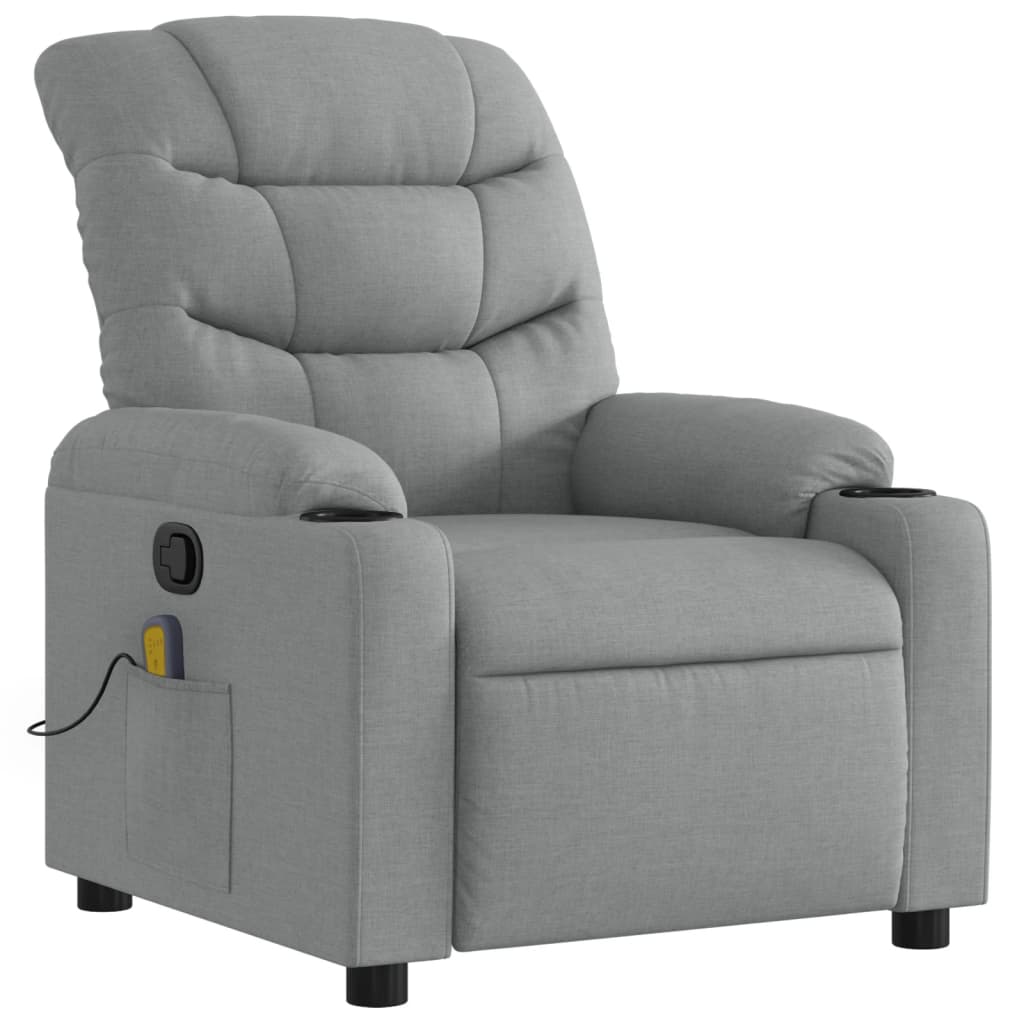 Fauteuil de massage tissu gris clair