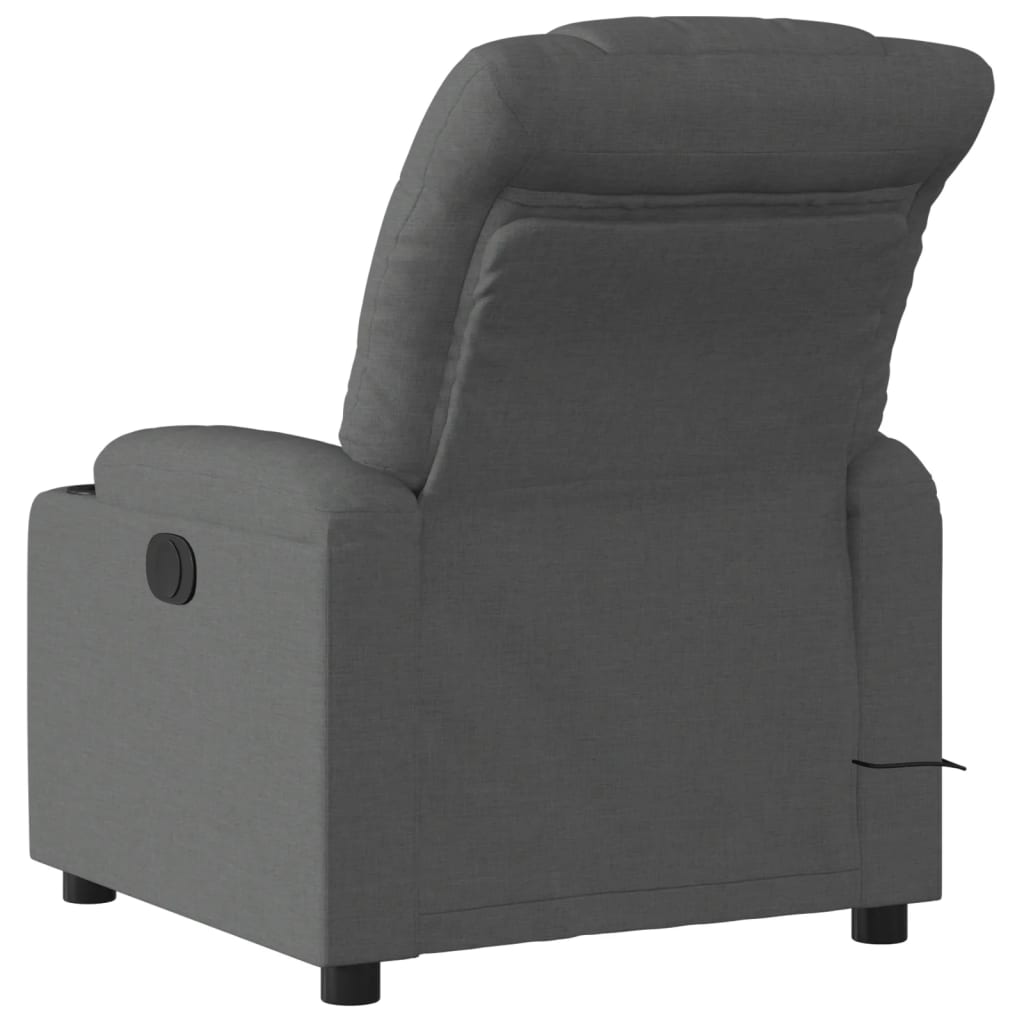 Fauteuil de massage tissu gris foncé