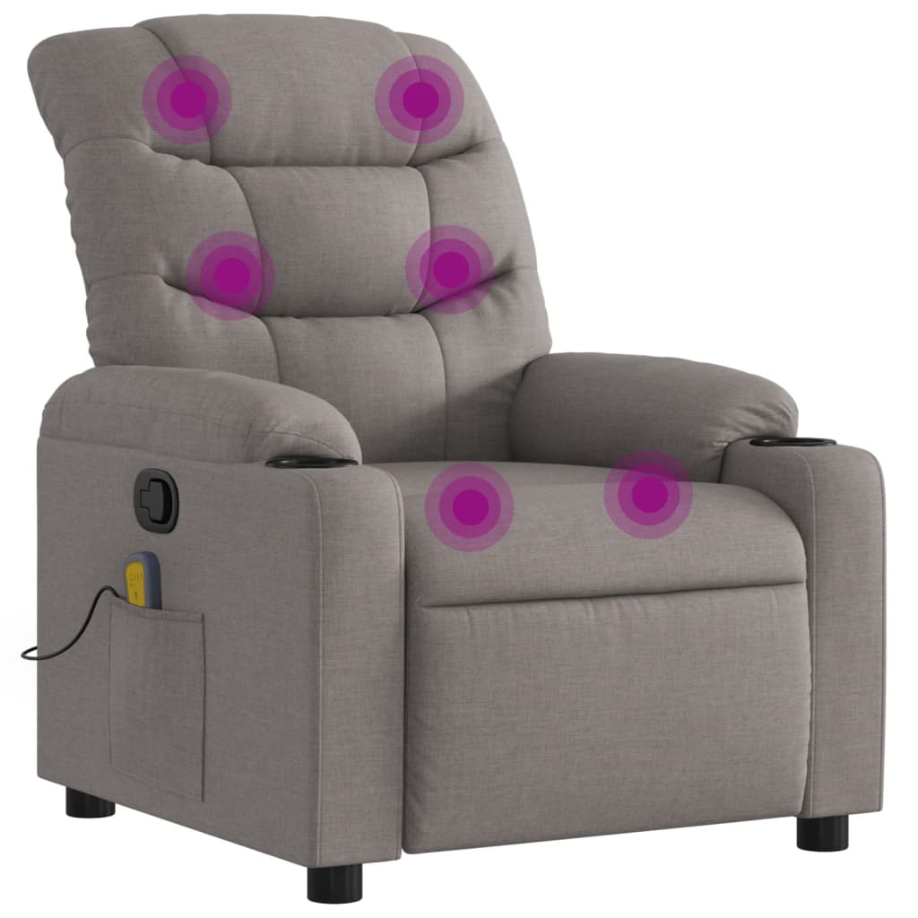 Fauteuil de massage tissu taupe