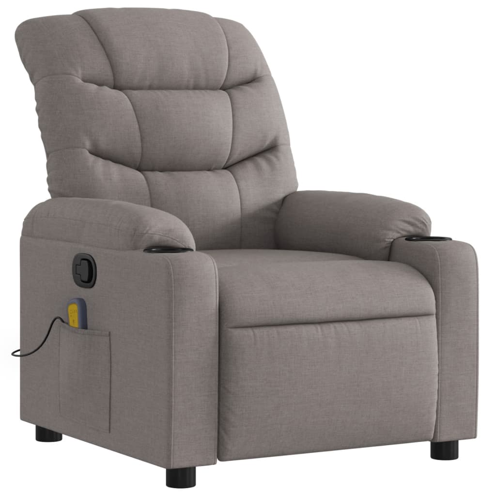 Fauteuil de massage tissu taupe