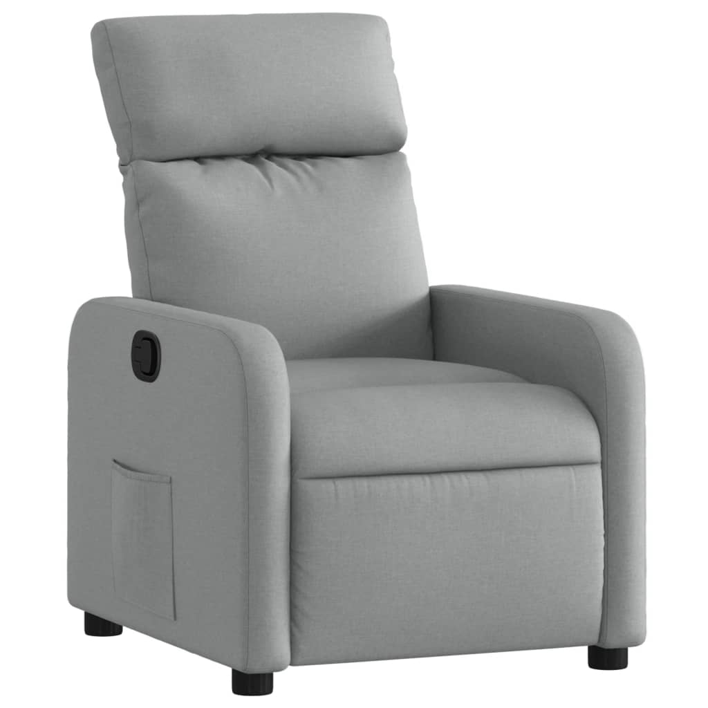 Fauteuil de relaxation tissu gris clair