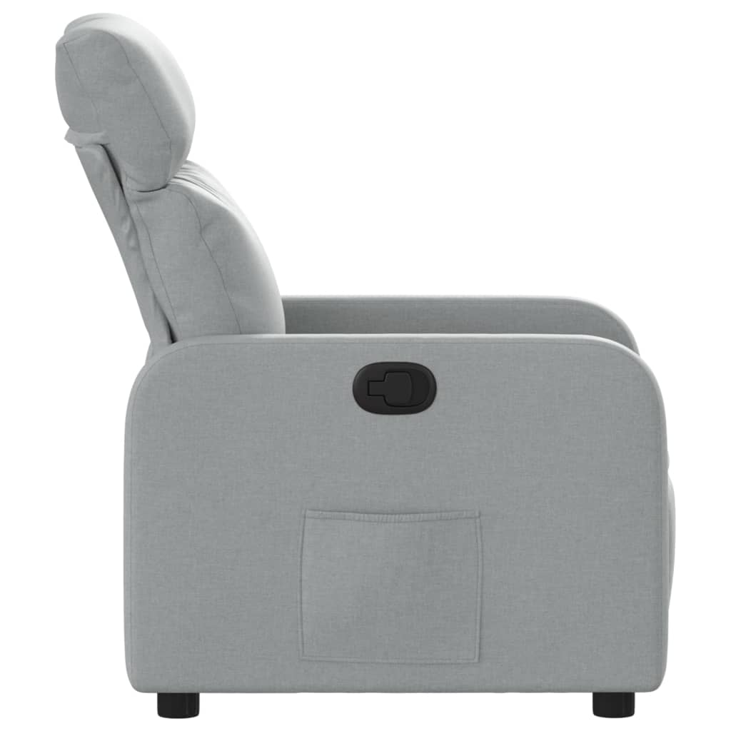 Fauteuil de relaxation tissu gris clair