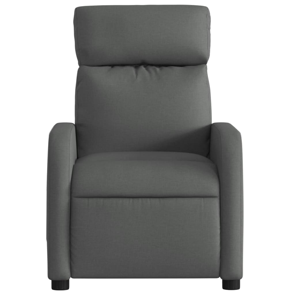 Fauteuil de relaxation tissu gris foncé