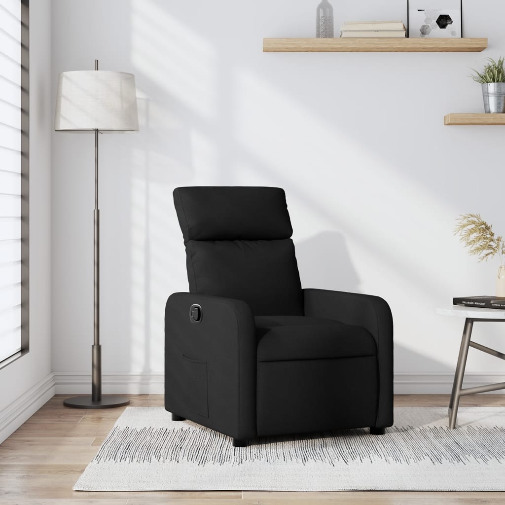 Fauteuil de relaxation tissu noir