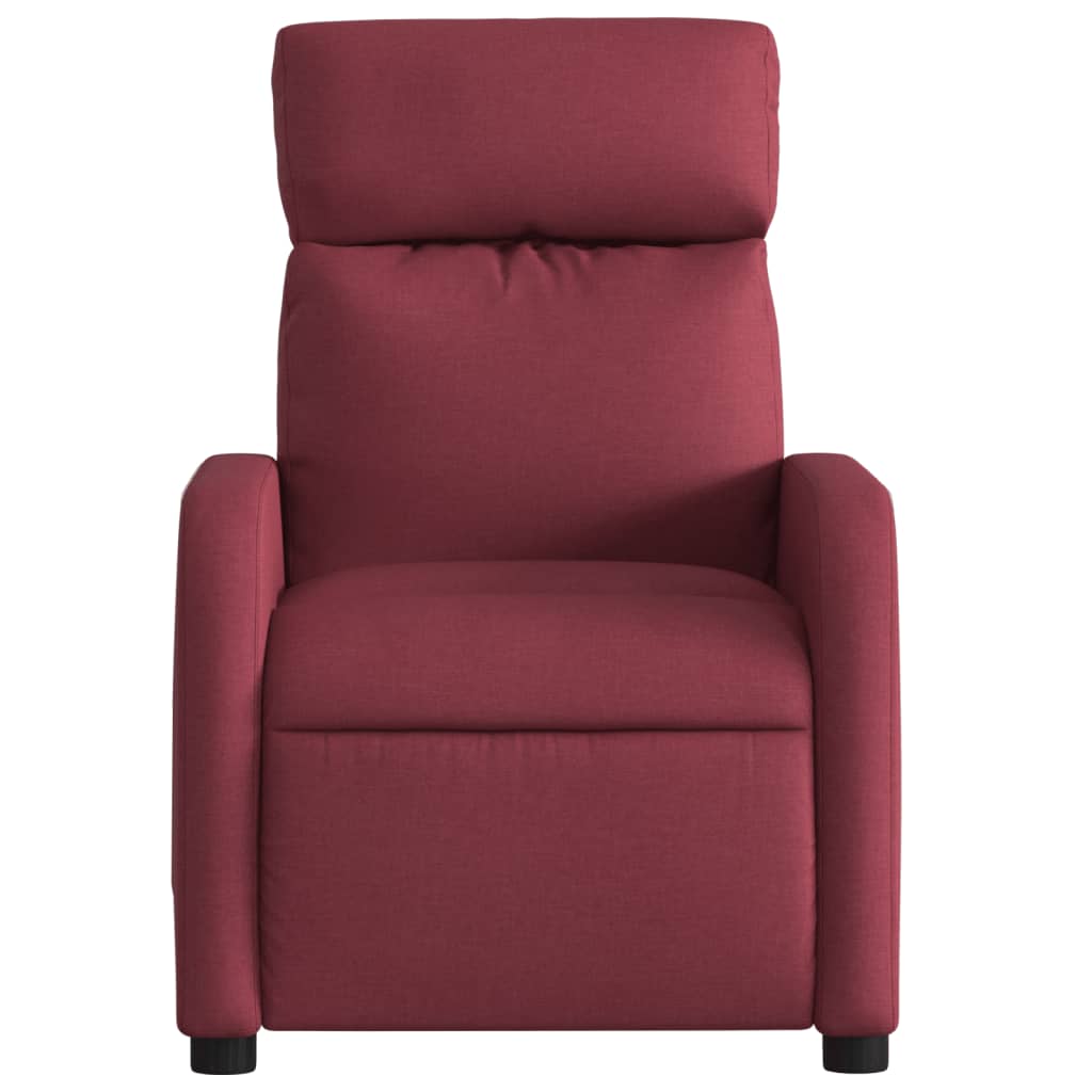 Fauteuil de relaxation tissu rouge vin