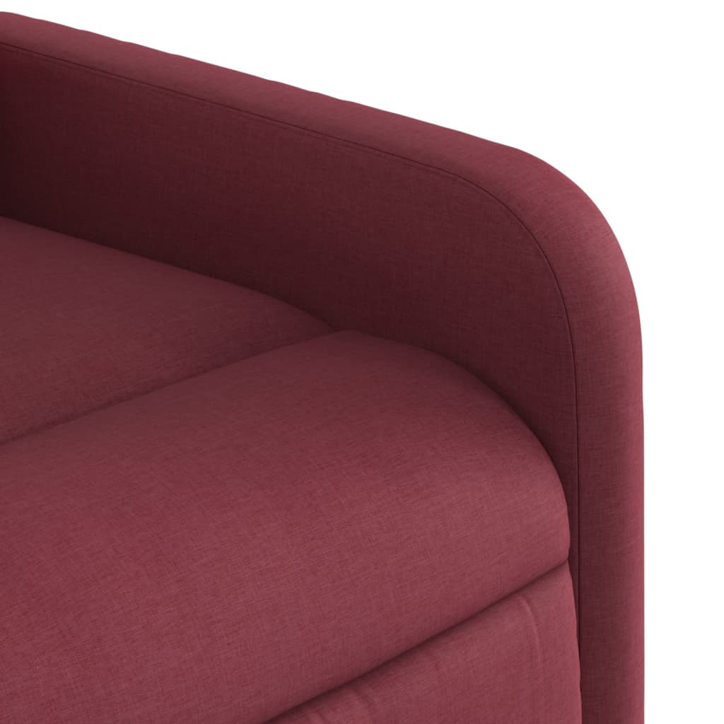 Fauteuil de relaxation tissu rouge vin