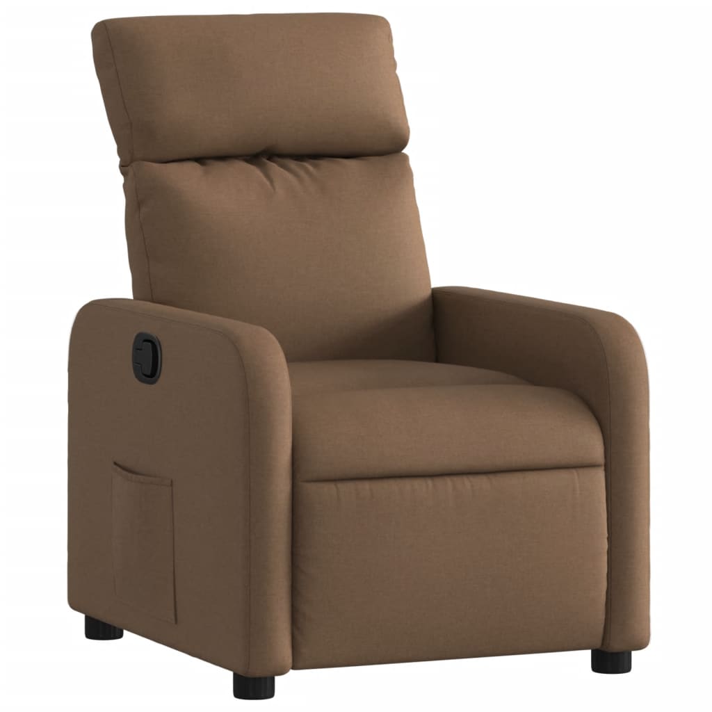 Fauteuil de relaxation tissu marron