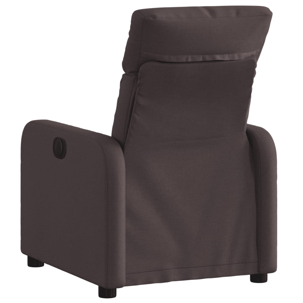 Fauteuil de relaxation tissu marron foncé