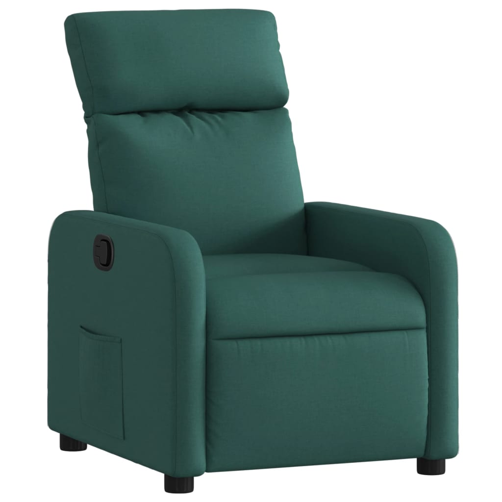 Fauteuil de relaxation tissu vert foncé