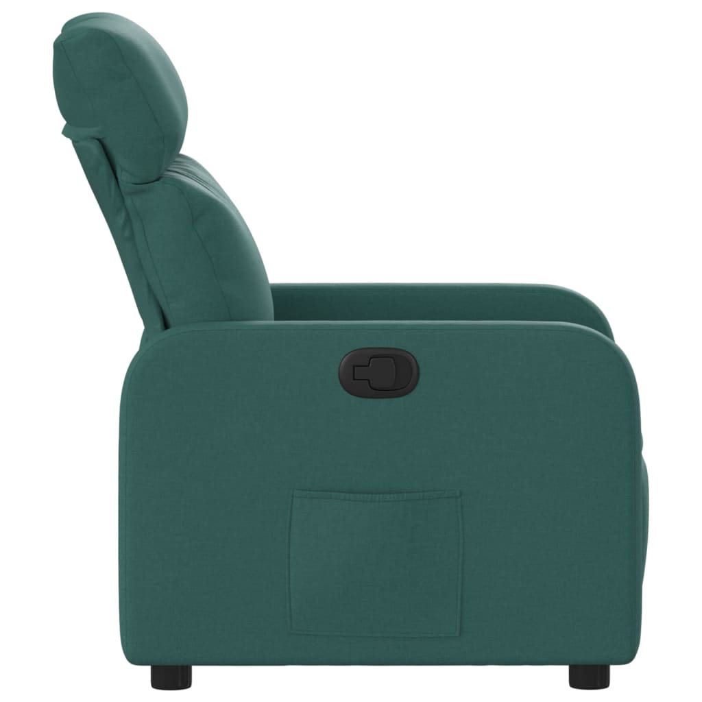 Fauteuil de relaxation tissu vert foncé