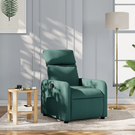 Fauteuil de relaxation tissu vert foncé