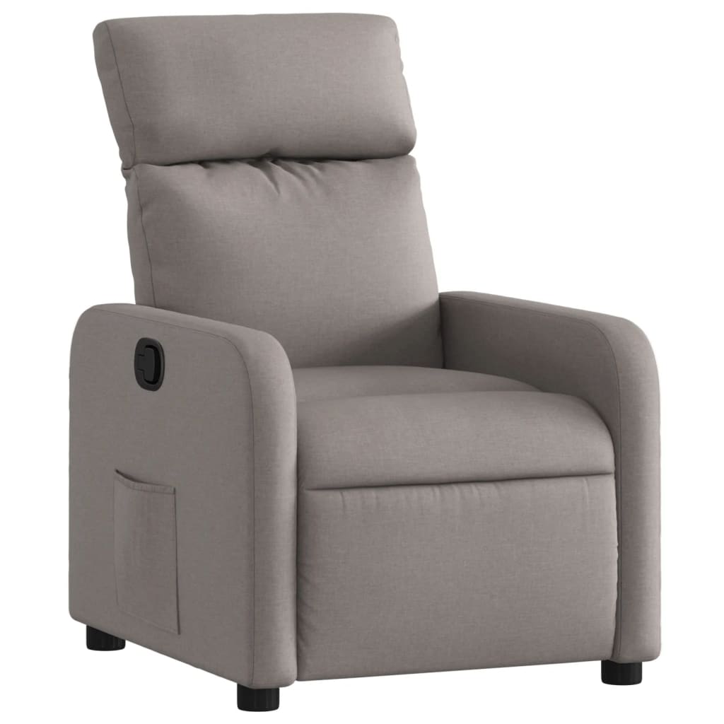 Fauteuil relax tissu taupe