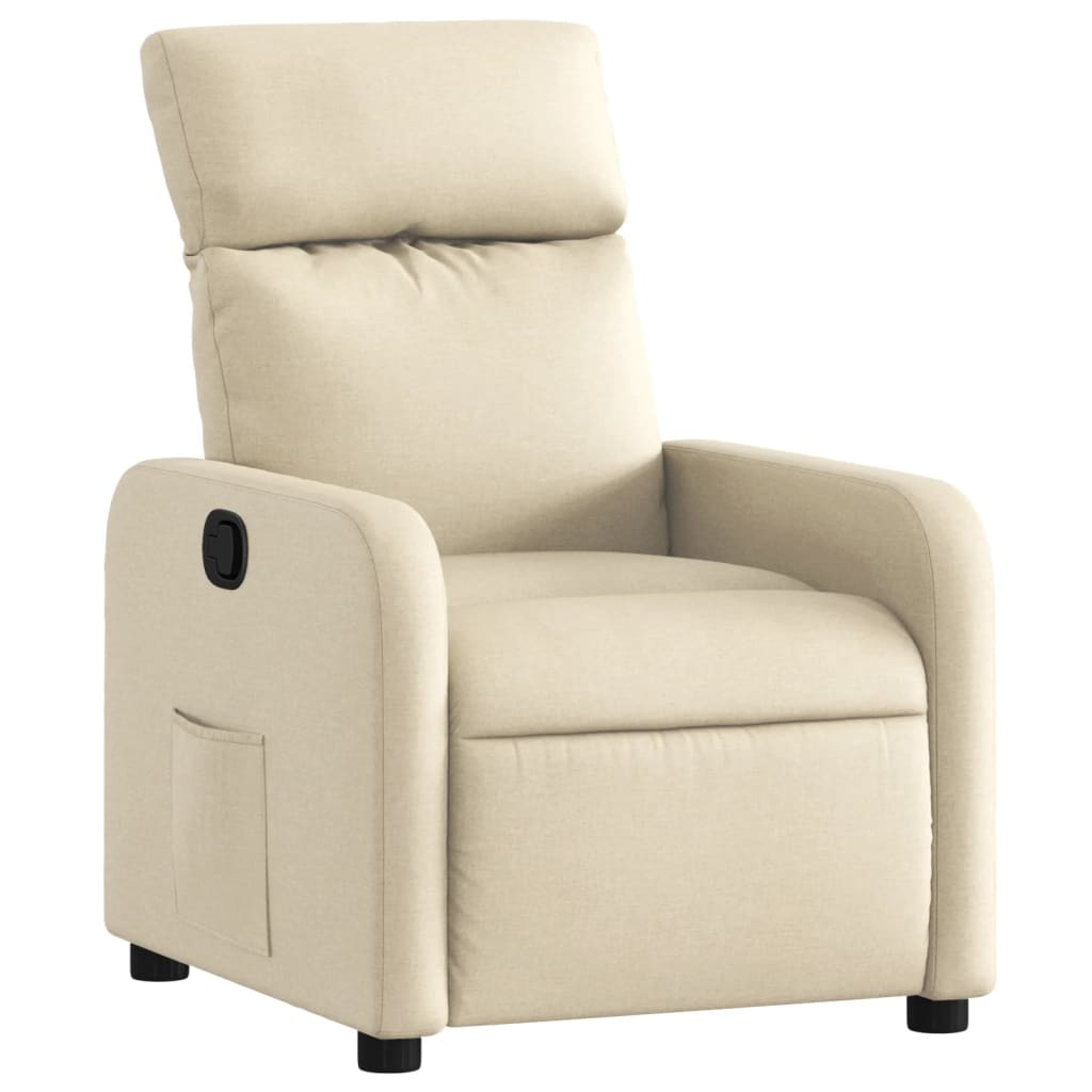 Fauteuil de relaxation tissu crème