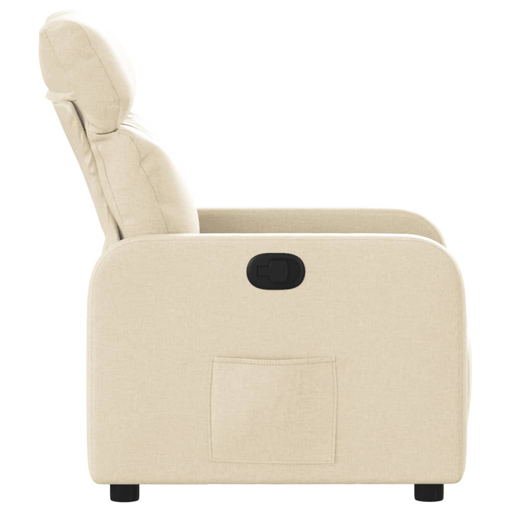 Fauteuil de relaxation tissu crème