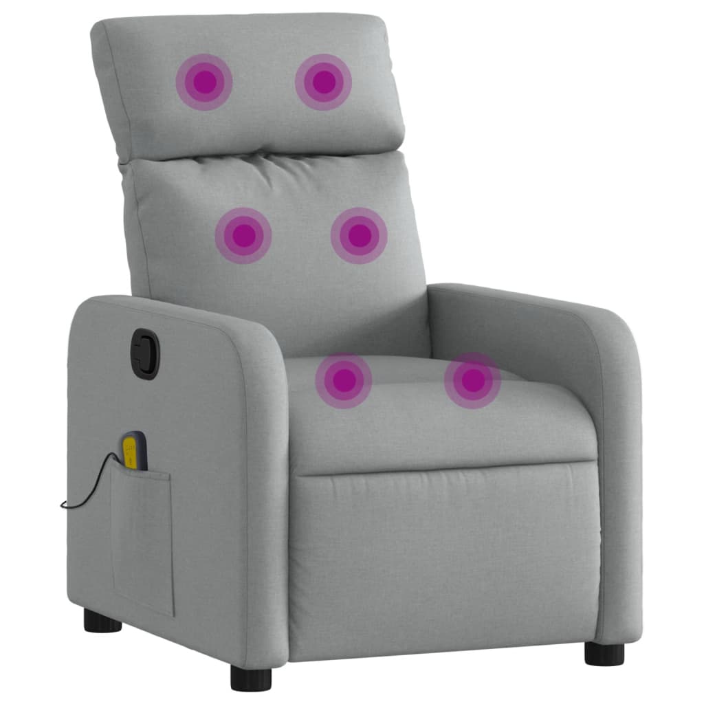 Fauteuil de massage tissu gris clair